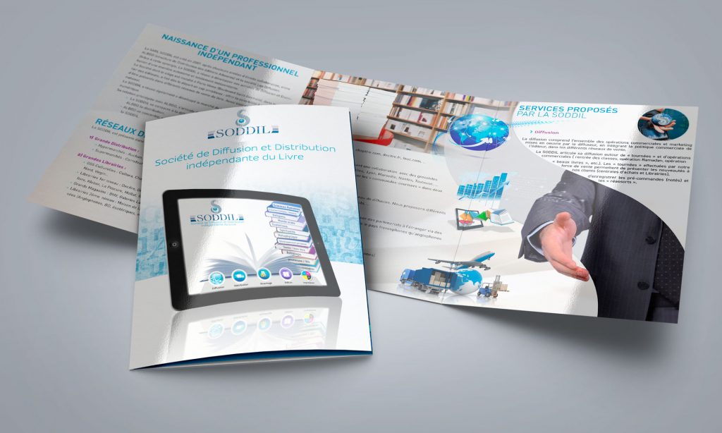 Dépliant commercial Soddil - Conception graphique print flyer professionnel Cholet